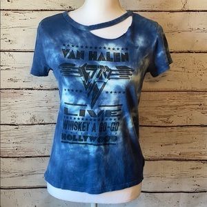 Van Halen Blue Tie Dye T-Shirt Small
